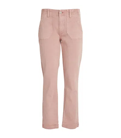 Paige Mayslie Straight Jeans In Pink