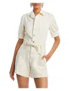 PAIGE MAYSLIE WOMENS NOTCH COLLAR BUTTON FRONT ROMPER