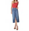 Paige Meadow Midi Skirt In Sedna Distressed In Multi