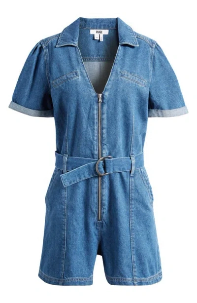 Paige Meg Denim Romper In Blue