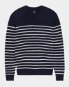 Paige Linen-cotton Striped Beaux Sweater In Gravity Stripe
