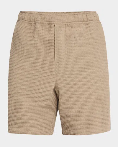 PAIGE MEN'S CHALMERS COTTON WAFFLE PULL-ON SHORTS