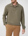 Paige Davion Quarter Zip Pullover In Vintage White Sage