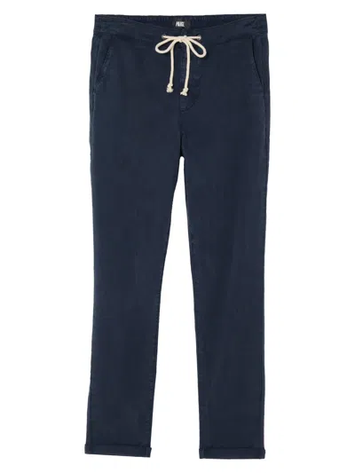 Paige Men's Fraser Drawstring Brushed Twill Pants In Blue