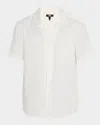 Paige Jacobson Stripe Jacquard Camp Shirt In Vrn Ivory