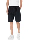 Paige Men's Micah Drawstring Stretch Linen Short In Black In Black
