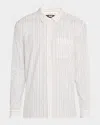 Paige Radovan Stripe Pima Cotton Button-up Shirt In Mesa Ridge Stripe