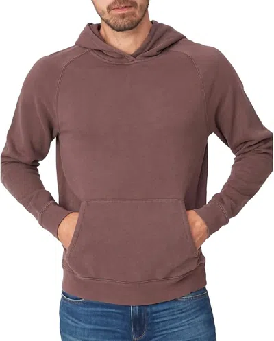 Paige Men's Royce Long Sleeve Hooded Pullover Sweatshirt Top In Vintage Seal Brown In Multi