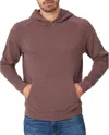 Paige Men's Royce Long Sleeve Hooded Pullover Sweatshirt Top In Vintage Seal Brown In Brown