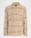 Paige Men's Seymore Brushed Twill Overshirt In Neutral