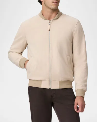 Paige Men's Timothy Twill Bomber Jacket In Moonstruck