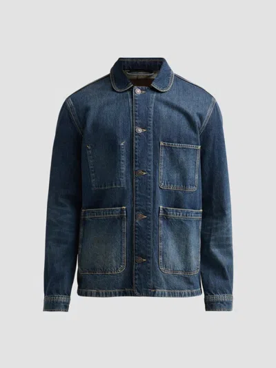 Paige Men's Trevino Cotton Denim Chore Jacket In Blue