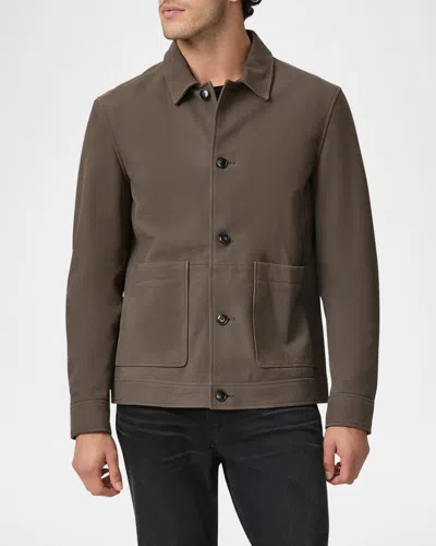 Paige Men's Wallen Suede Jacket In Arrowhd