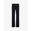 Paige Mens Macneil Straight-leg Cotton-twill Trousers Black In Black