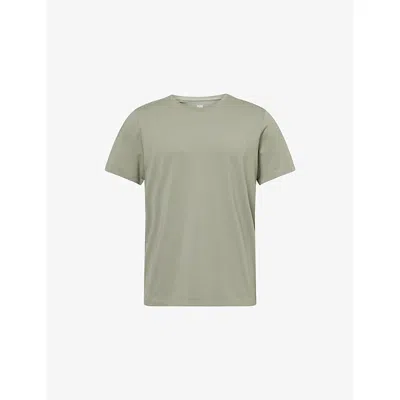 Paige Mens Crewneck Relaxed-fit Pima-cotton T-shirt Bonsai In Green