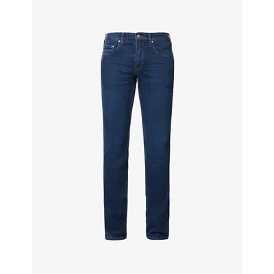Paige Mens Brenigan Lennox Faded-wash Slim-fit Skinny-leg Denim Jeans