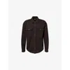 Paige Mens Carbanolo Martin Patch-pocket Cotton Blend Shirt Xl In Black