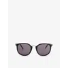 Paige Mens Ey301305 Adam Rectangular Bio Acetate And Recycled-steel Sunglasses Chococlate Haze In Chococlate Haze