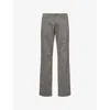 Paige Mens Cool Slate Vincent Straight-leg Stretch Cotton-blend Trousers In Gray