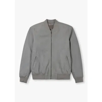 PAIGE MENS CORVIN SUEDE BOMBER JACKET IN SPRING SHOWERS