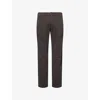 Paige Mens Dark Iron Danford Slim-fit Stretch-cotton Chino Trousers In Brown