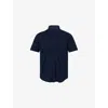 Paige Mens Deep Anchor Carillo Short-sleeve Cotton-jersey Shirt In Deep Anchor