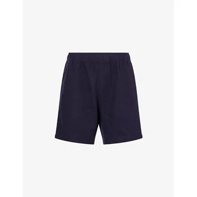 Paige Mens Deep Anchor Elijah Linen-blend Shorts In Black