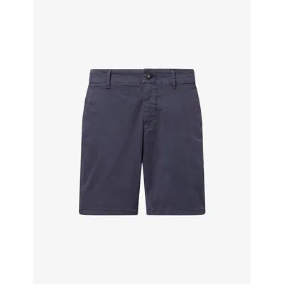 Paige Mens Deep Anchor Phillips Chino Cotton Shorts In Blue