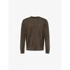 Paige Mens Deep Chocolate Wildomar Crewneck Cotton Jumper Xl In Brown