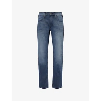 Paige Mens  Normandie Straight-leg Mid-rise Stretch-denim Jeans In Elrod