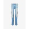 Paige Mens Federal Slim-fit Straight-leg Stretch-denim Jeans Elsher In Blue