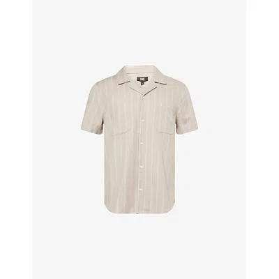 Paige Mens Faint Thunder Stripe Jacobson Striped Cotton-blend Shirt