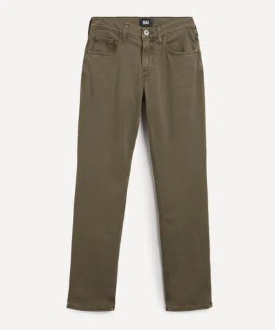 Paige Mens Federal Slim Straight-cut Vintage Pepper Grass Jeans
