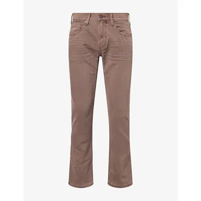 Paige Mens Federal Straight-leg Denim Jeans Vintage Brimstone In Pink