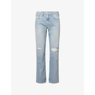 Paige Mens Doheny Straight-leg Stretch-denim Jeans Florence Destructed