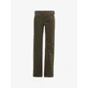 Paige Mens Federal Slim-leg Brushed-twill Cotton-blend Trousers Forest Shadow In Green