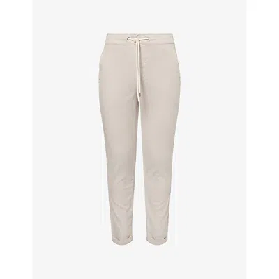 Paige Mens Fresh Oyster Fraser Tapered-leg Stretch-woven Trousers In Neutral