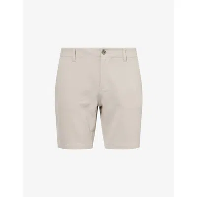 Paige Mens Fresh Oyster Rickson Rayon-blend Trouser Shorts In Neutral