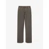 Paige Mens Vintage Deep Chocolate Godfrey Straight-leg Cotton-jersey Sweatpants In Green