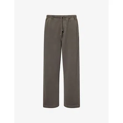 Paige Mens Vintage Deep Chocolate Godfrey Straight-leg Cotton-jersey Sweatpants In Green