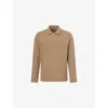 Paige Mens Highlands Hammond Knitted Cotton Polo Shirt In Brown