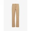 Paige Mens Macneil Straight-leg Cotton-twill Trousers Khaki In Brown