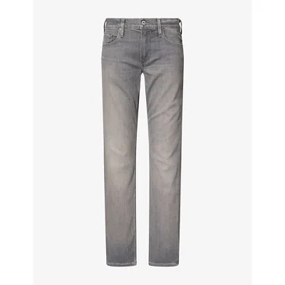 Paige Mens Lennox Slim-fit Stretch-denim Blend Jeans Axtell In Gray