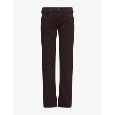 Paige Mens Lennox Slim-fit Stretch-denim Jeans Deep Chocolate In Brown