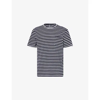Paige Mens Mariner Stripe Ramirez Striped Cotton T-shirt In Multi