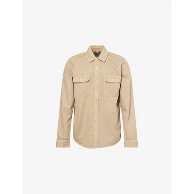 Paige Mens Vintage Cashew Martin Washed Long-sleeve Cotton And Modal Shirt In Neutral