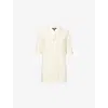Paige Mens Copley Camp-collar Knitted Shirt Natural Xl