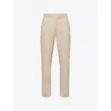 Paige Mens Natural / Seedling Shultz Pleated  Woven Trousers In Neutral