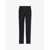 Paige Mens Shultz Pinstripe Straight-leg Cotton-blend Trousers Onyx Stripe In Onyx Stripe