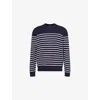 Paige Linen-cotton Striped Beaux Sweater In Gravity Stripe
